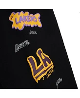 Mitchell & Ness Men's Black Los Angeles Lakers Slap Sticker Sweatpants