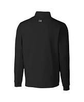 Cutter Buck Men's Black Detroit Lions Traverse Stretch Quarter-Zip Top