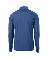 Cutter & Buck Men's Royal Duke Blue Devils Adapt Knit Stretch Raglan DryTec Quarter-Zip Top