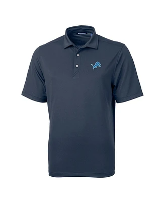 Cutter & Buck Men's Navy Detroit Lions Virtue Eco Pique Polo