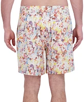 Robert Graham Men's Drew Floral Print Drawstring 7" Swim Trunks