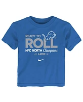 Nike Toddler Blue Detroit Lions 2024 Nfc North Division Champions Locker Room Trophy Collection T-Shirt