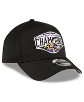 New Era Men's Black Baltimore Ravens 2024 Afc North Division Champions Locker Room 9FORTY Adjustable Hat