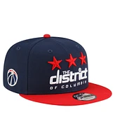 New Era Men's Navy/Red Washington Wizards Jersey Hook Statement Edition 9FIFTY Snapback Hat