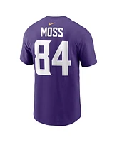 Nike Men's Randy Moss Purple Minnesota Vikings Retired Player Name Number T-Shirt