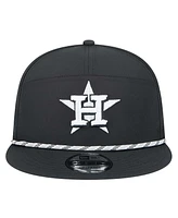 New Era Men's Black Houston Astros Laser Cut 9FIFTY Snapback Hat