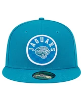 New Era Men's Teal Jacksonville Jaguars Checkered 59FIFTY Fitted Hat