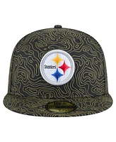 New Era Men's Black Pittsburgh Steelers Geo 59FIFTY Fitted Hat