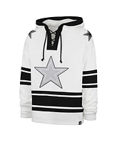 '47 Brand Men's White Dallas Cowboys After Image Superior Lacer Pullover Hoodie