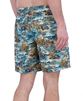 Robert Graham Men's Drew Floral Print Drawstring 7" Swim Trunks