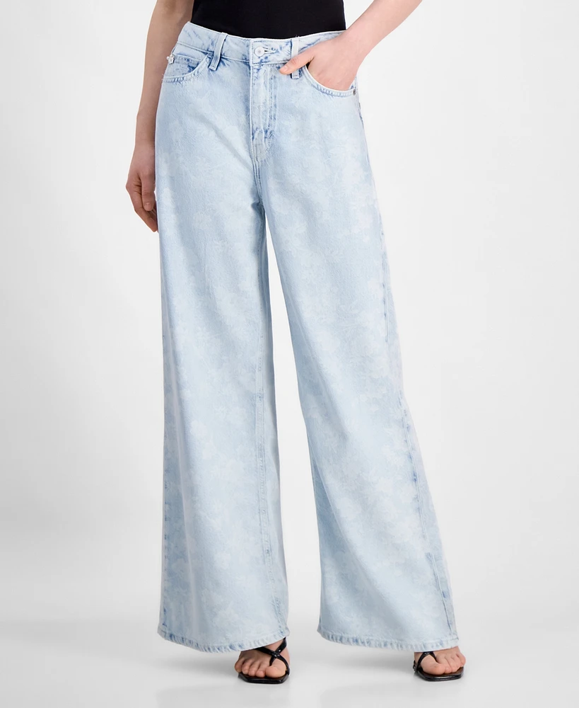 Guess Women's Bellflower Wide-Leg High-Rise Jeans