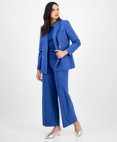 Tahari Asl Women's Pinstripe Double-Breasted Jacket