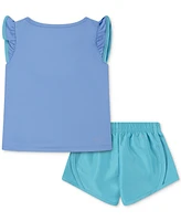Nike Toddler Girls Ruffled-Sleeve Logo Graphic T-Shirt & Shorts, 2 Piece Set