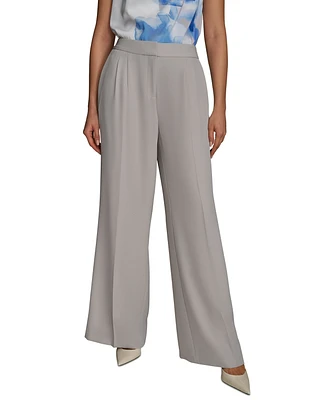 Donna Karan New York Petite Mid-Rise Wide-Leg Pants