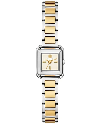 Tory Burch Women's The Kira Square Two-Tone Stainless Steel Bracelet Watch 18mm