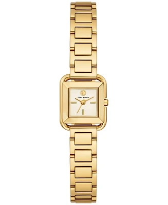 Tory Burch Women's The Kira Square Gold-Tone Stainless Steel Bracelet Watch 18mm