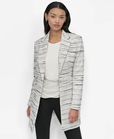 Dkny Petite Tweed One-Button Topper Jacket