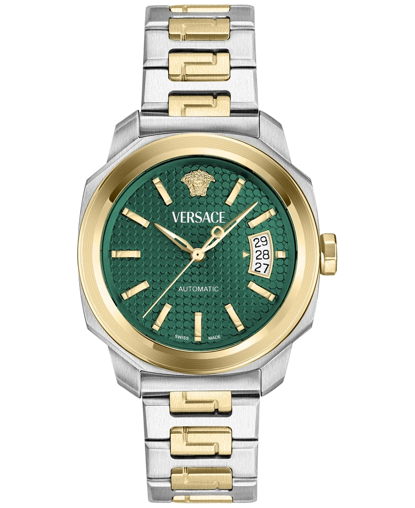 Versace Men's Swiss Automatic Dylos Two-Tone Stainless Steel Bracelet Watch 42mm