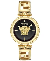 Versace Women's Swiss Medusa Jewel Gold Ion Plated Bracelet Watch 34mm