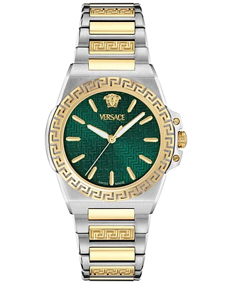 Versace Women's Swiss Greca Reaction Two-Tone Stainless Steel Bracelet Watch 38mm