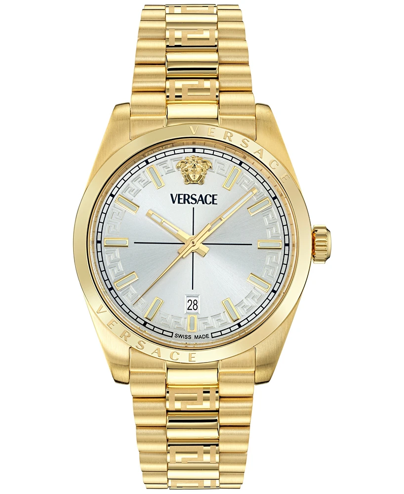 Versace Men's Swiss Millenyium Gold Ion Plated Bracelet Watch 40mm