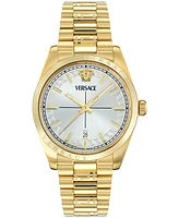 Versace Men's Swiss Millenyium Gold Ion Plated Bracelet Watch 40mm