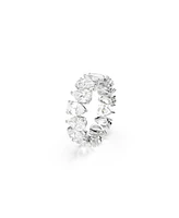 Swarovski Matrix Vittore Silver-Tone Pear Cut Ring