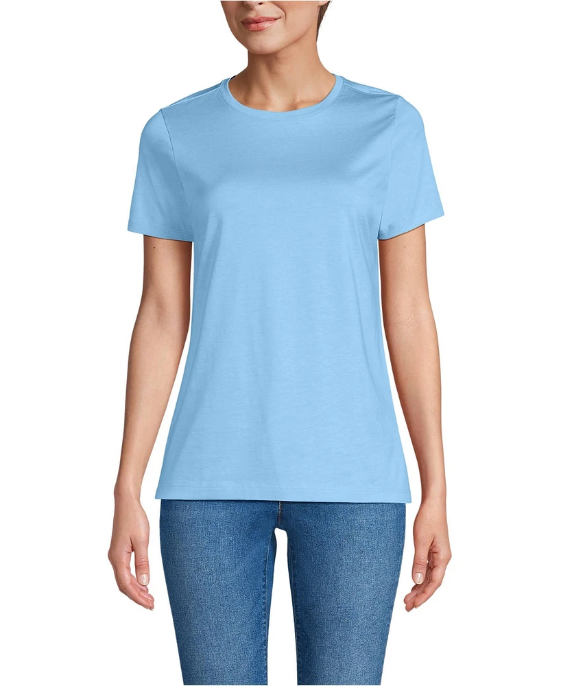 Lands' End Petite Relaxed Supima Cotton Crew Neck T-Shirt