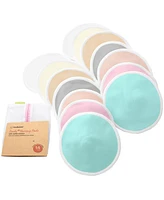 KeaBabies Maternity 14pk Organic Nursing Pads Lite, Washable Breast Pads + Wash Bag, Reusable Nipple Pads