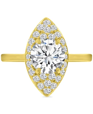 Cubic Zirconia Marquise Ring (4-3/8 ct. t.w.) 14k Gold over Sterling Silver