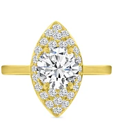 Cubic Zirconia Marquise Ring (4-3/8 ct. t.w.) 14k Gold over Sterling Silver