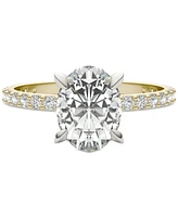 Charles & Colvard Moissanite Classic Basket Solitaire Engagement Ring (2-1/2 ct. t.w.) in Two-Tone 14k Gold