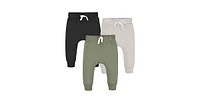 Gerber Baby Boys Boys' Green and Black Premium Joggers, 3-Pack