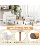 Sherpa Accent Chair Modern Living Room with Seat Cushion