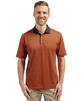 Cutter Buck Virtue Eco Pique Micro Stripe Recycled Mens Polo