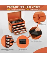 2-in-1 Tool Chest and Cabinet with 5 Sliding Drawers Versatile Storage Solution for Tools Equipment
