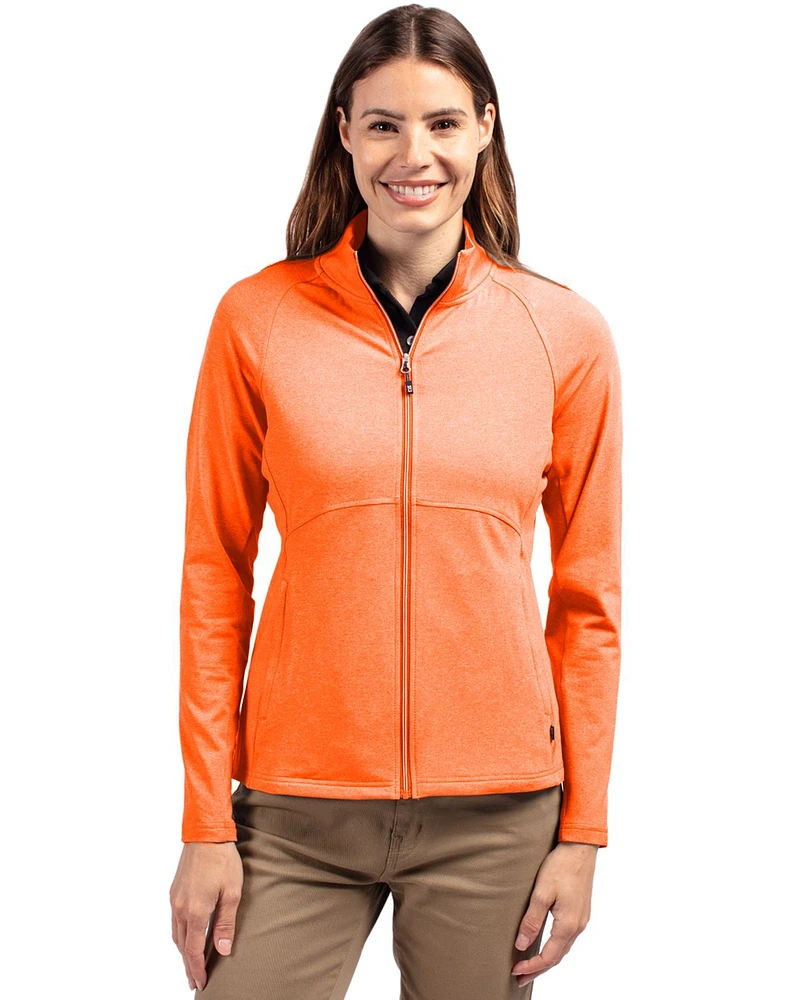 Cutter Buck Adapt Eco Knit Heather Recycled Womens Full Zip Jacket