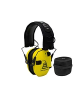 Walkers Game Ear Razor Muffs (Don't Tread on Me Yellow) with Protective Case