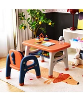 Kids Activity Table and Chair Set with Montessori Toys for Preschool and Kindergarten Learning Fun
