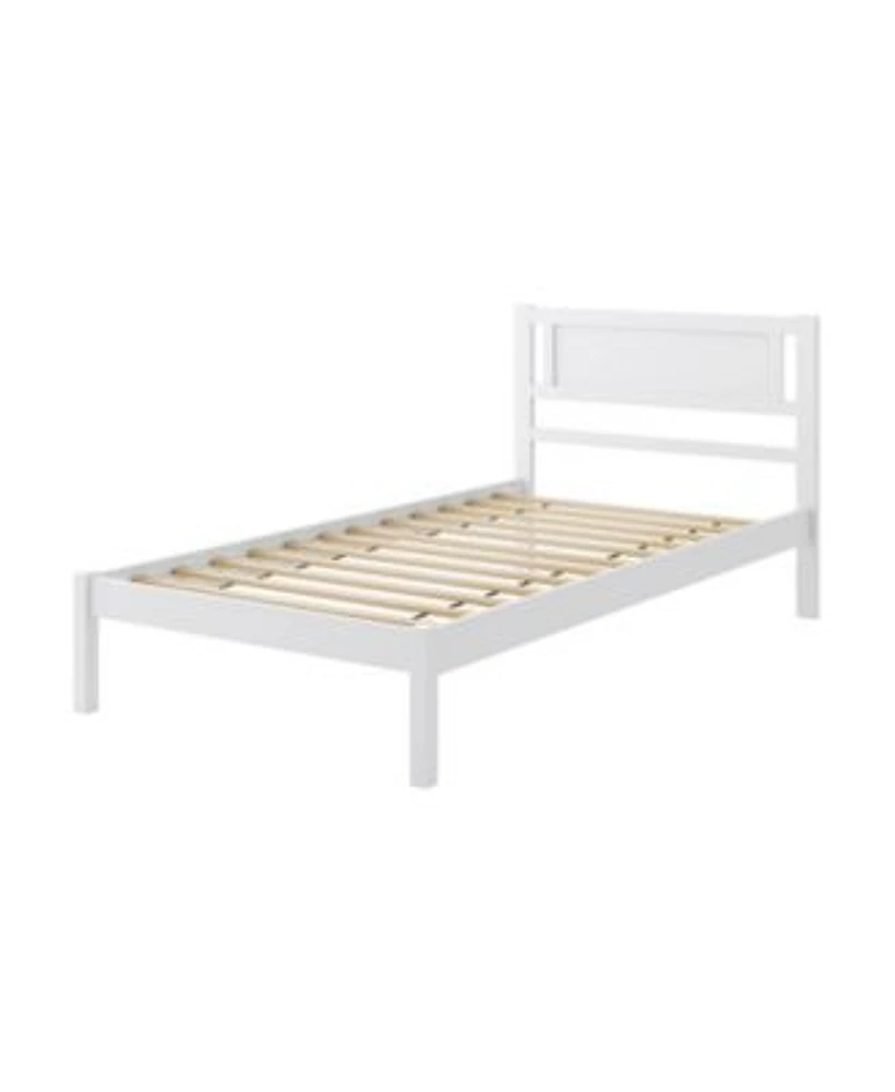 Wood Bed Frame with Headboard Wooden Slats Support