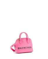 Pre-Owned Balenciaga Xxs Logo Ville Bag Leather