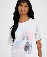 Boss Orange Women's Cotton Crewneck Graphic-Print T-Shirt