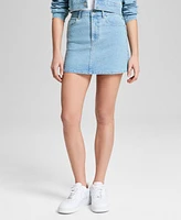 And Now This Women's Floral-Embroidered Denim Mini Skirt, Exclusively at Macy's