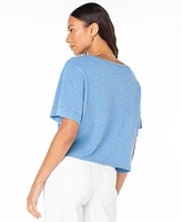 Roxy Juniors' Cotton Graphic Logo Crewneck Tee