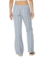 Roxy Juniors' Oceanside Striped Wide-Leg Beach Pants