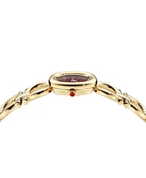 Ferragamo Women's Swiss Double Gancini Gold Ion Plated Link Bracelet Watch 25mm