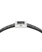 Ferragamo Women's Swiss Portrait Black Leather Strap Watch 20mm