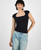 And Now This Women's Square Neck Cap Sleeve Top, Exclusively at Macy's