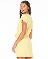 Roxy Juniors' Kona Belted Short-Sleeve Mini Dress