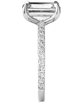 Charles & Colvard Moissanite Classic Basket Solitaire Engagement Ring (3 ct. t.w.) in 14k White Gold